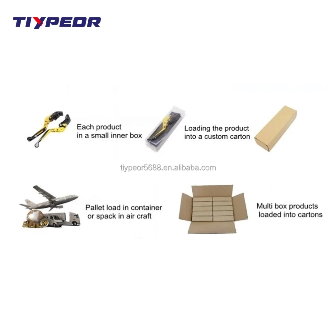 product tiypeor motorcycle cnc aluminium 8 color fitment moto adjustable folding extendable brake clutch levers modification moto handle857-11