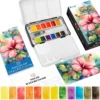 ชุดสีน้ำแบบทึบ 12 สี - ดอกชบา