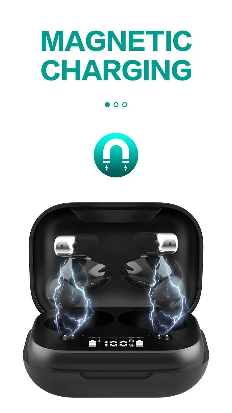 Handsfree wireless headphone earphone noise cancelling wireless headset earbuds