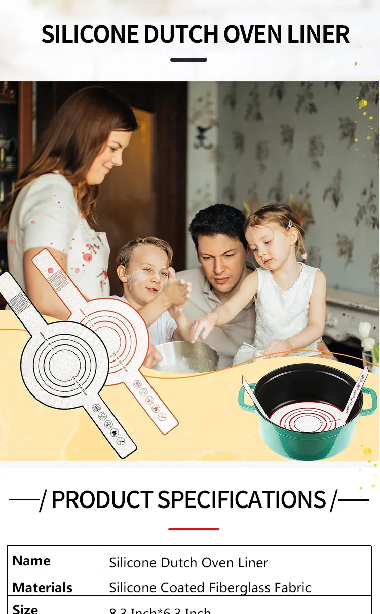 New Arrivals 2023 Kitchen Products Silicone Dutch Oven Liner Silicone