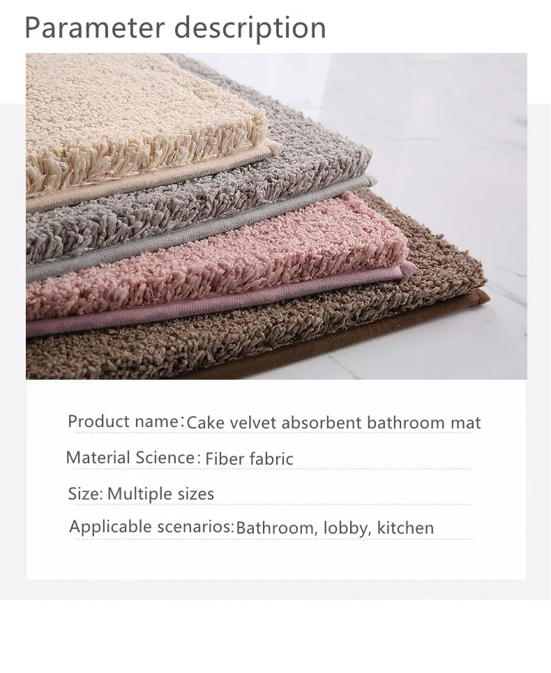 Best Selling Solid Color Water Absorbent Non Slip Bathroom Mat Bedroom Living Room Mat supplier