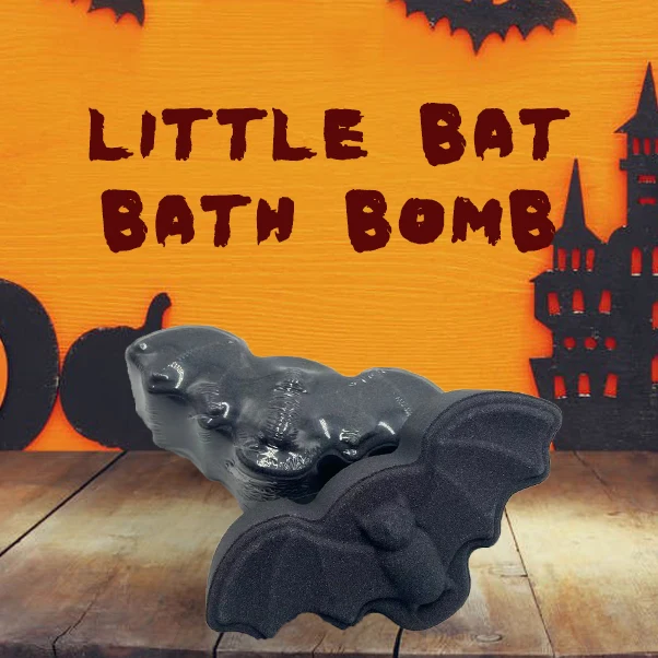 Новинка пена ручной работы высокого качества натуральная Бомба для ванны с черным углём Хэллоуина летучая мышь