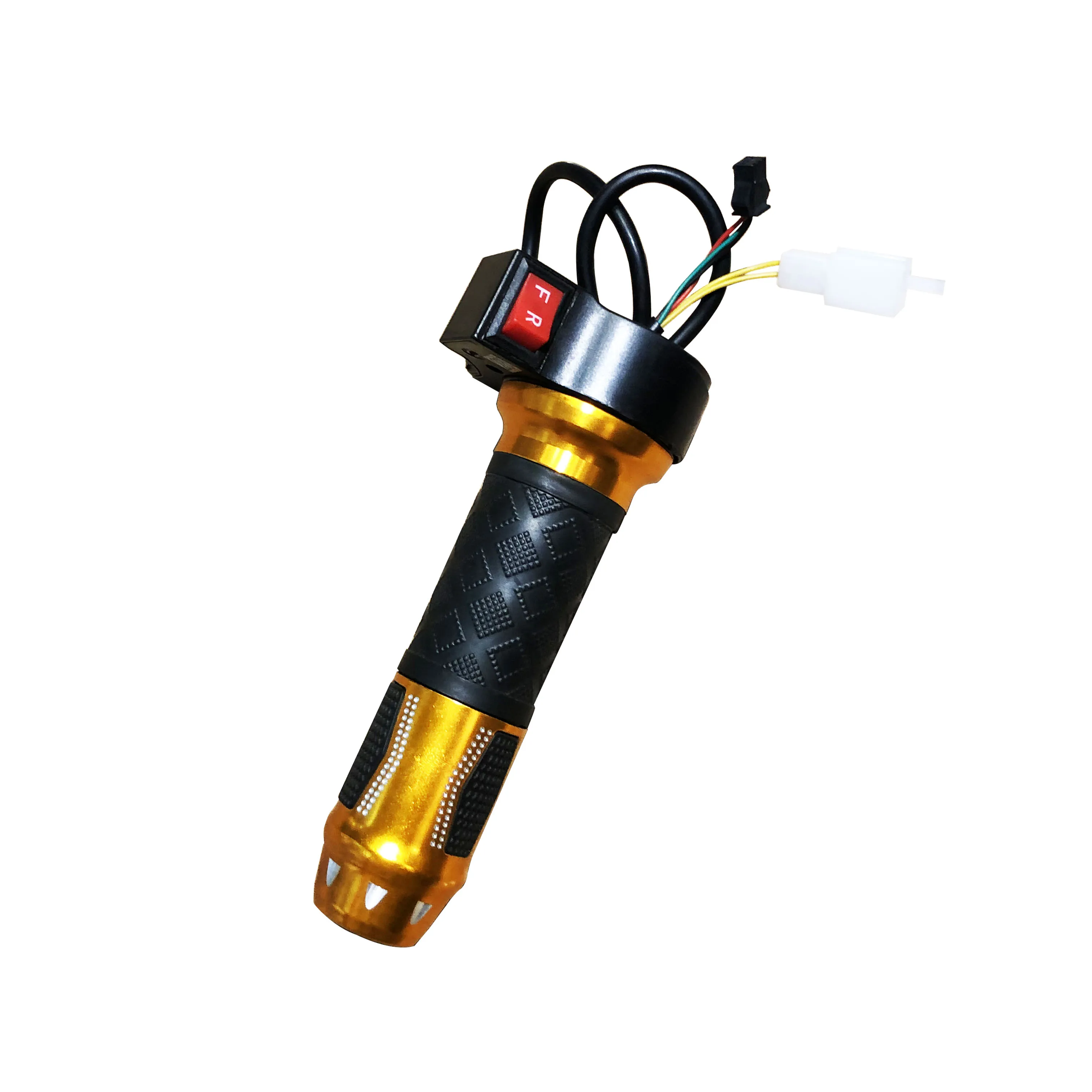 Factory Direct Half Twist Throttle Electric Bicycle Speed Handle Throttle Waterproof Sm Connector for Ev Motorcycle or Rickshaw
