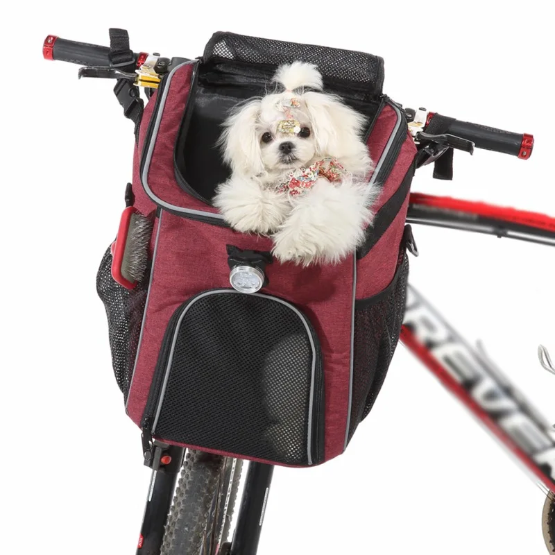 Seggiolino per bici da viaggio pieghevole per animali domestici borsa per  zaino per bicicletta per animali domestici cucciolo di cane gatto piccolo 