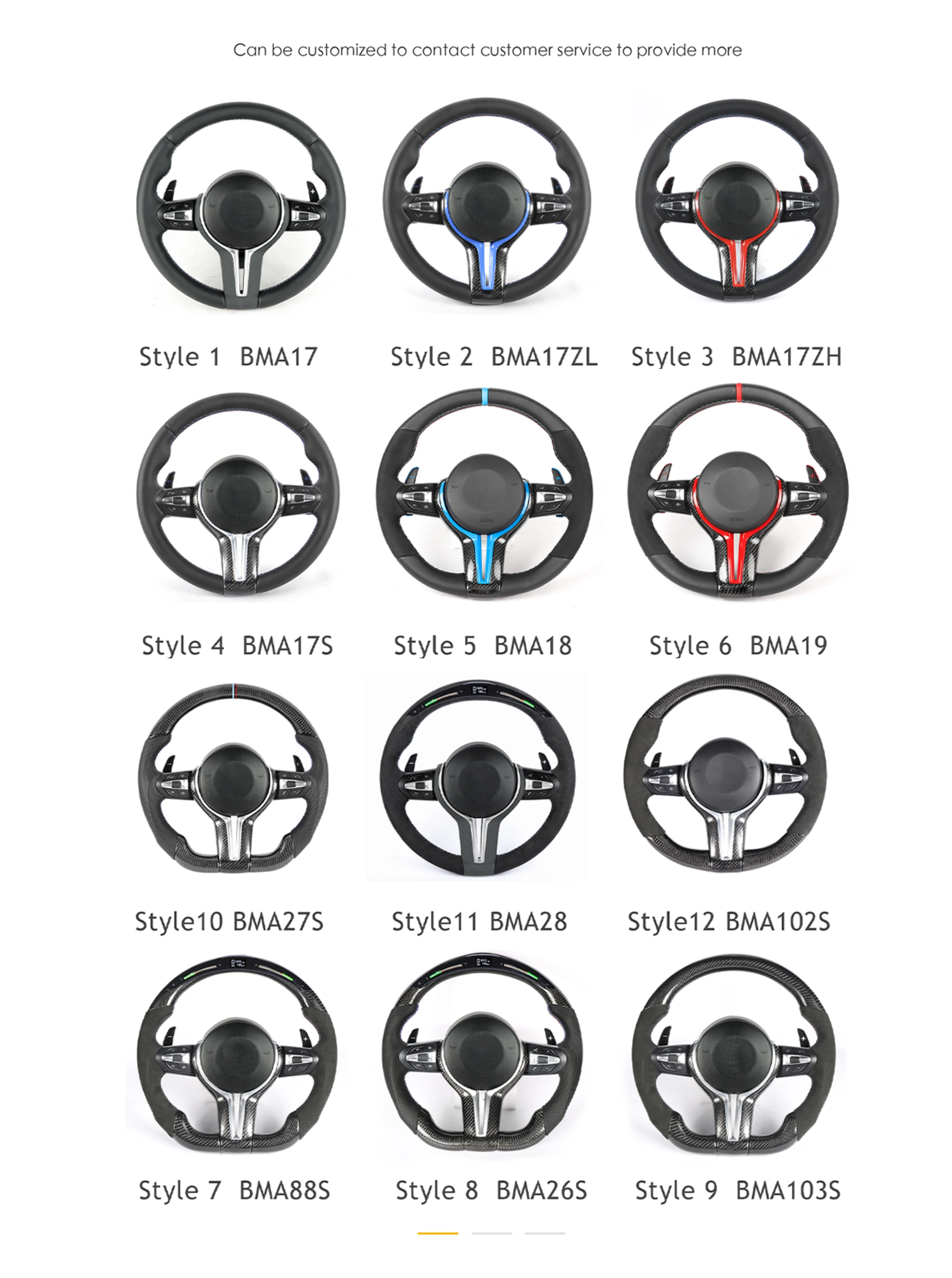 High Quality Customized Carbon Fiber M Sport Steering Wheel For Bmw F30