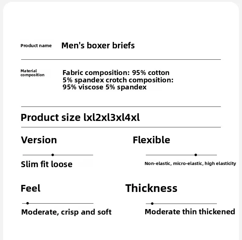 New Arrival Men's Underwear Breathable  Antibacterial Cotton Men's Boxer Briefs Cotton Men's Underpants Custom OEM Supplier