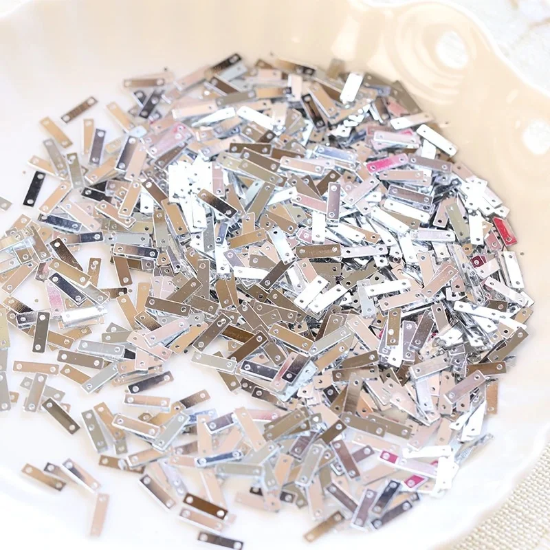 Factory Wholesale Bulk Loose PVC Rectangle Craft Sequins for Wedding Dress