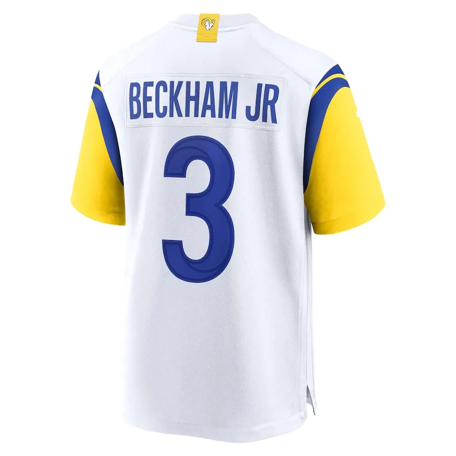 Source Mens' Los Angeles Jerseys #3 Odell Beckham Jr. Stitched Game Jersey  USA Football Jerseys Wholesale - Royal / White / Bone on m.