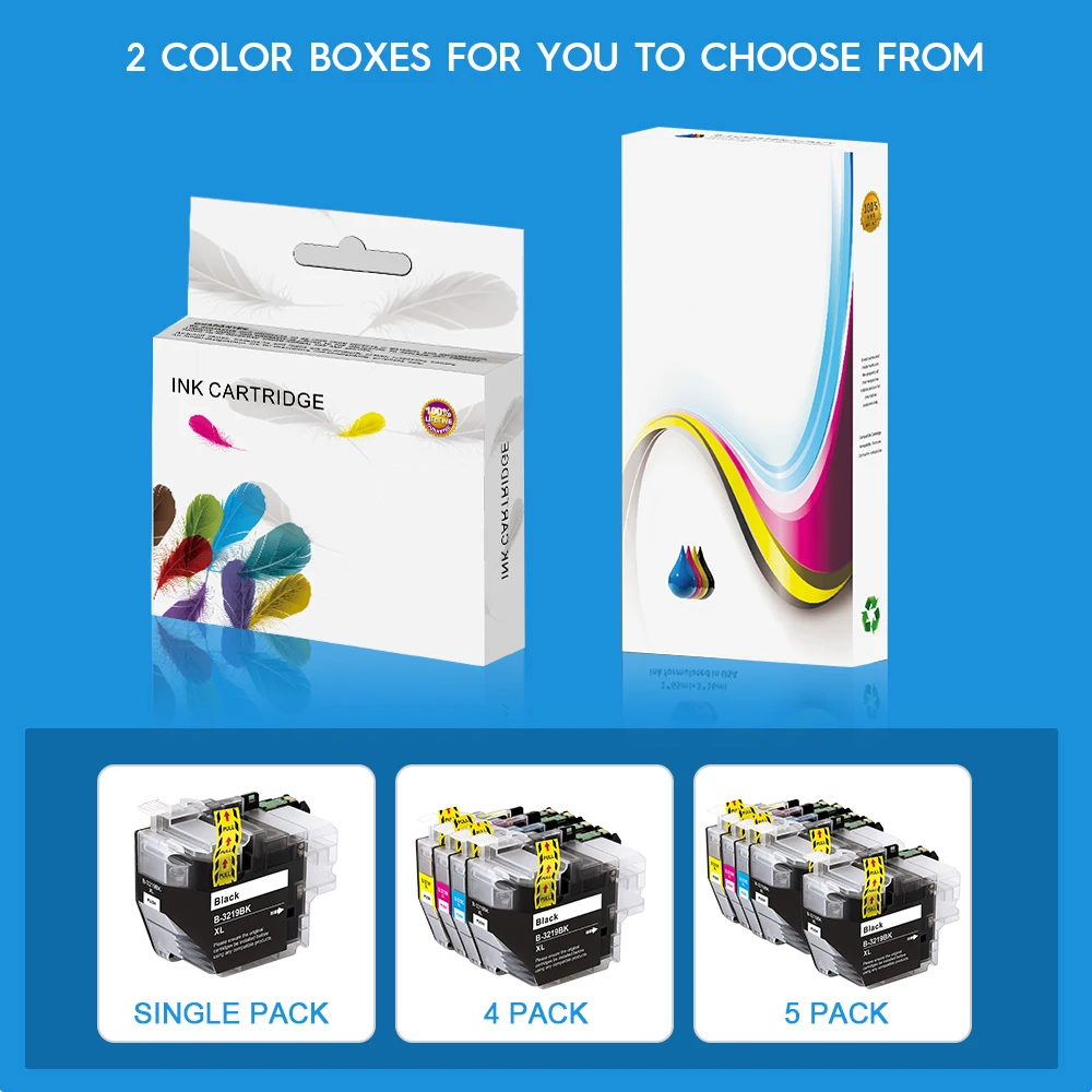 8 Cartouches D'encre Compatibles Brother LC1280XL - Multicolores, Neuves, Pour Imprimantes Série DCP