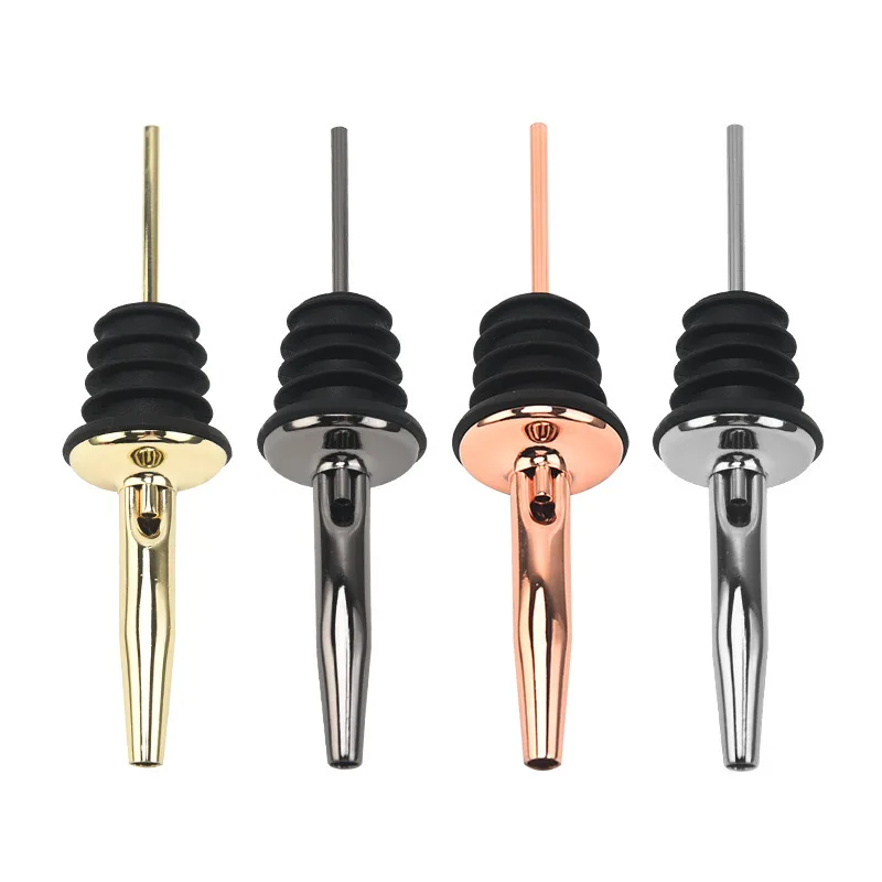 Stainless Steel Fast Speed Wine Bottle Stopper with Free Flow Pour Spout Customized Color for Olive Oil and Whiskey Liquor