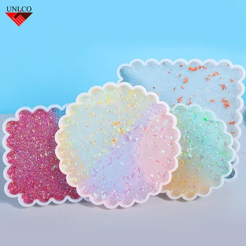 Unico Silicone Molds DIY Square Rectangular Round Wave-shaped Tableware Coaster Round Mirror Surface Making