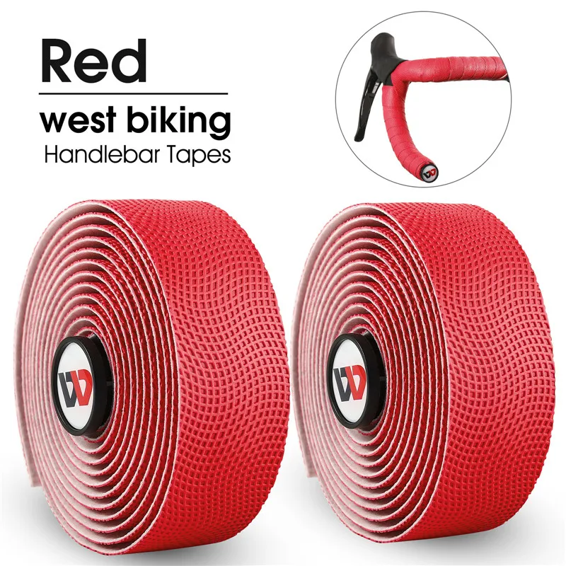 WEST BIKING – bande de guidon de vélo EVA antidérapante, bande de barre de vélo de route, Texture brossée, accessoires de vélo de course légers  18