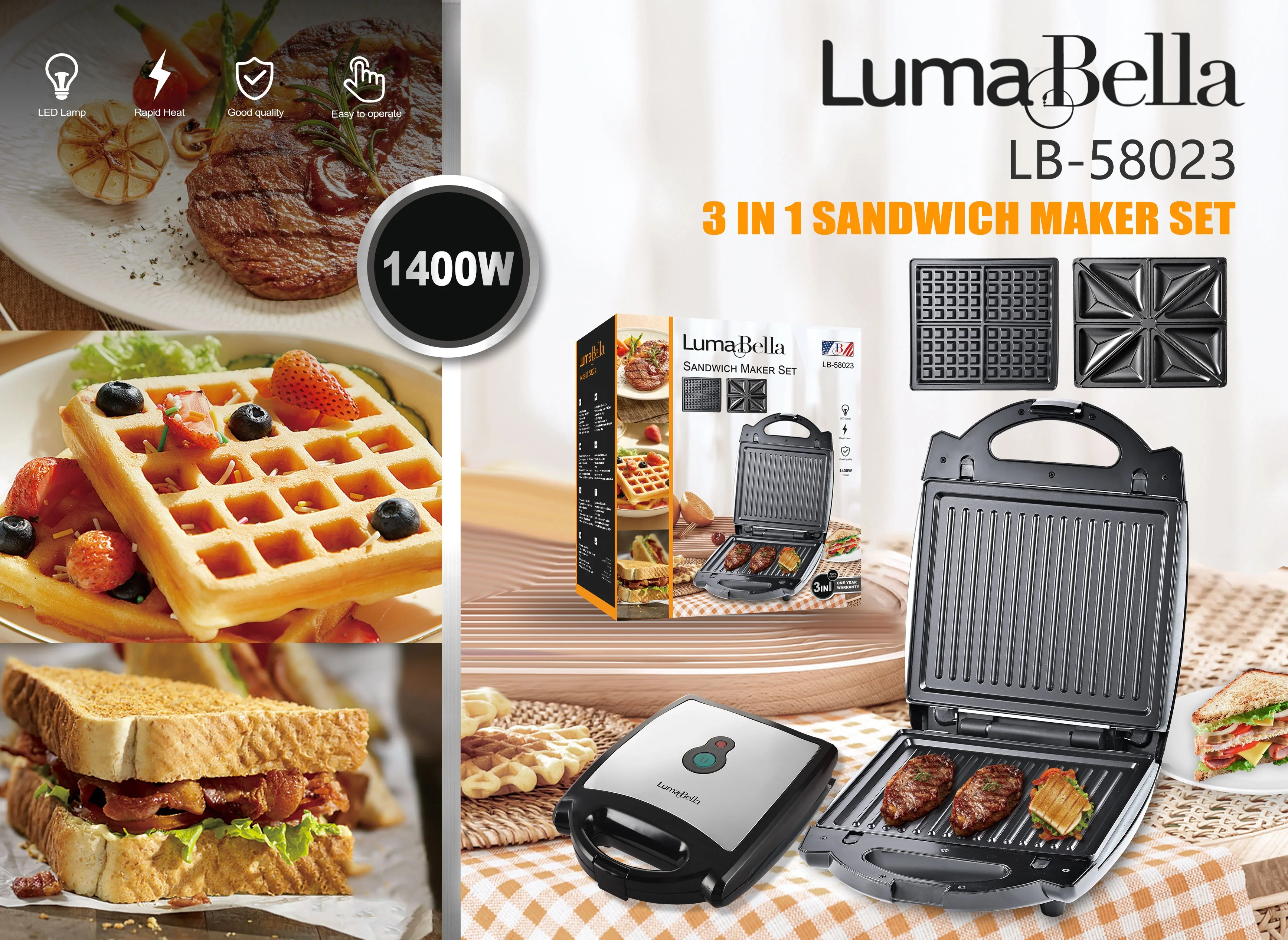 Sokany Portable Sandwich Machine in Non-Stick Cooking