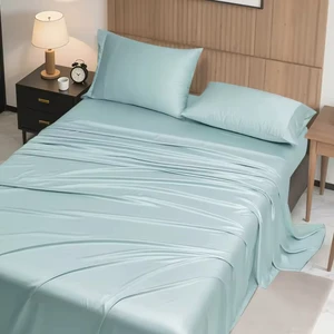 Premium Silky 100% Bamboo Fiber 300T OEKO-TEX Certified Eco-Friendly Organic All-Season Bedding Set Woven Cooling Soft Duvet Set