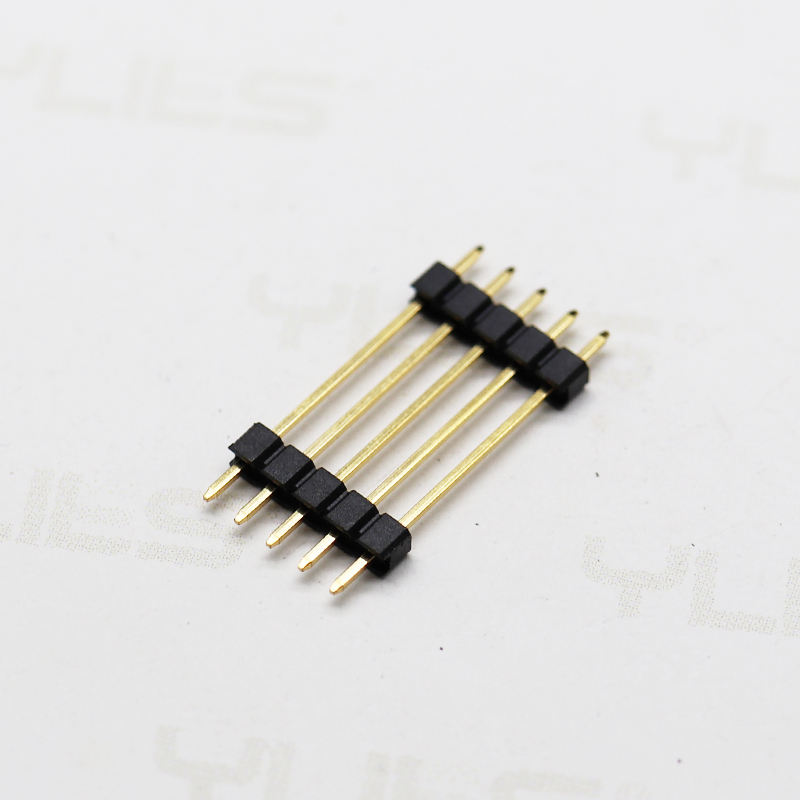 
 Штырьковый разъем smd, высота 2,54 мм, 180 градусов, Круглый Однорядный шаг 2,54 мм  