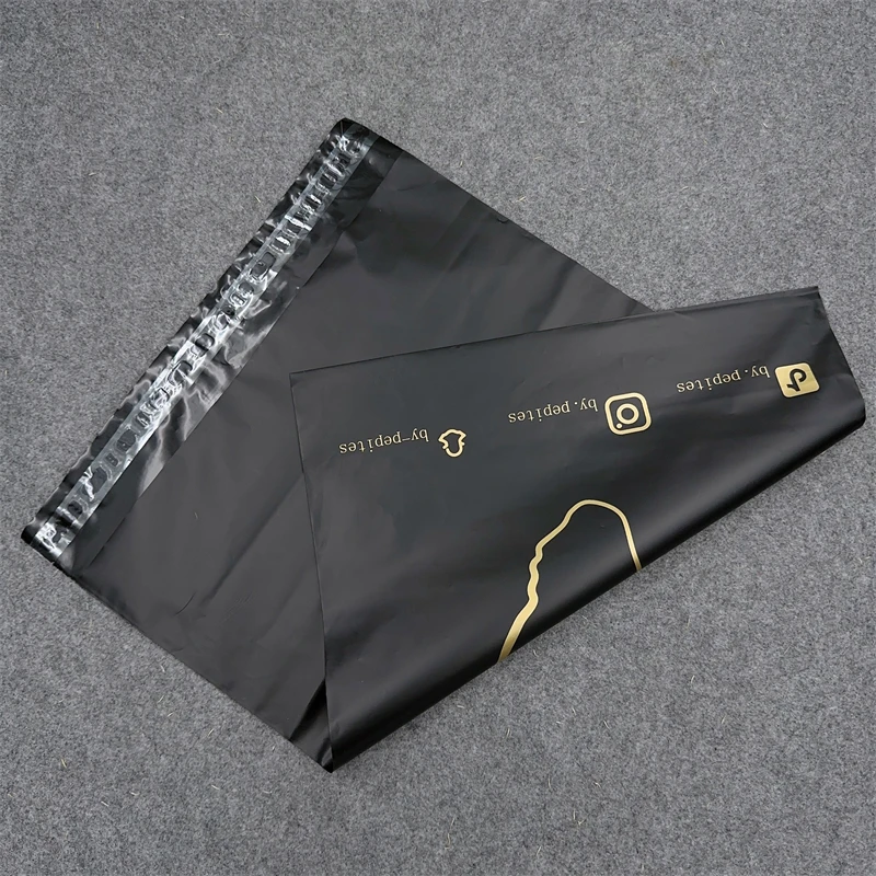 Custom Co-extruded Custom Black Poly Bubble Mailers Plastic Mail Bags ...