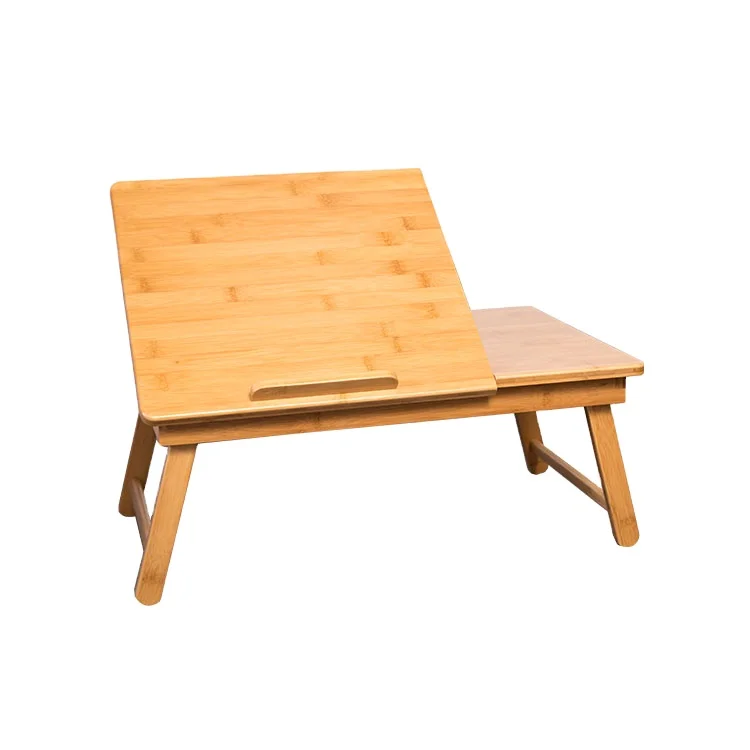 Регулируемый бамбуковый складной стол для ноутбука ручной работы