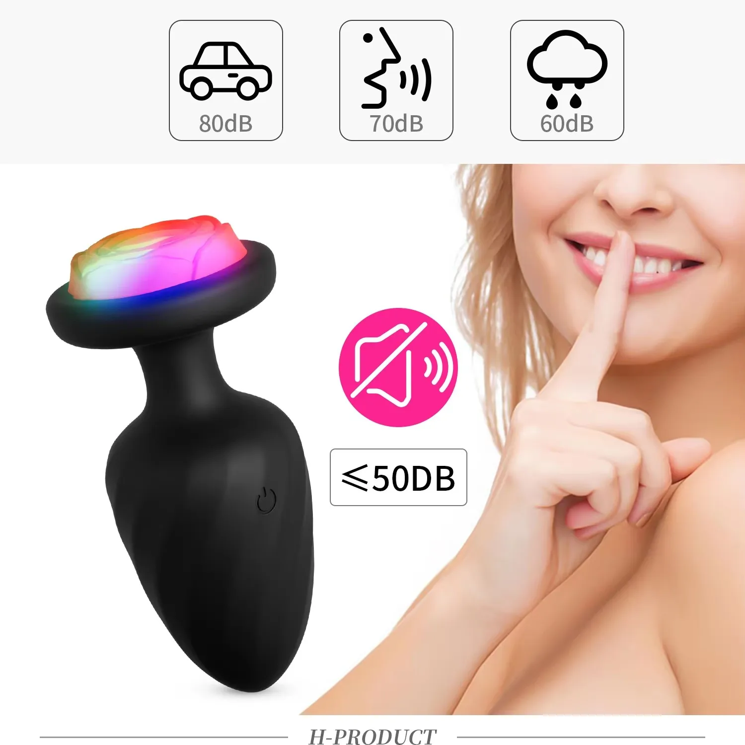 Color Changing Rose Vibrator Anal Plug Remote Control Vibrating BDSM Pusy Vibrator Enlarge Anal Dildo Sex Joy Toy Lady Product