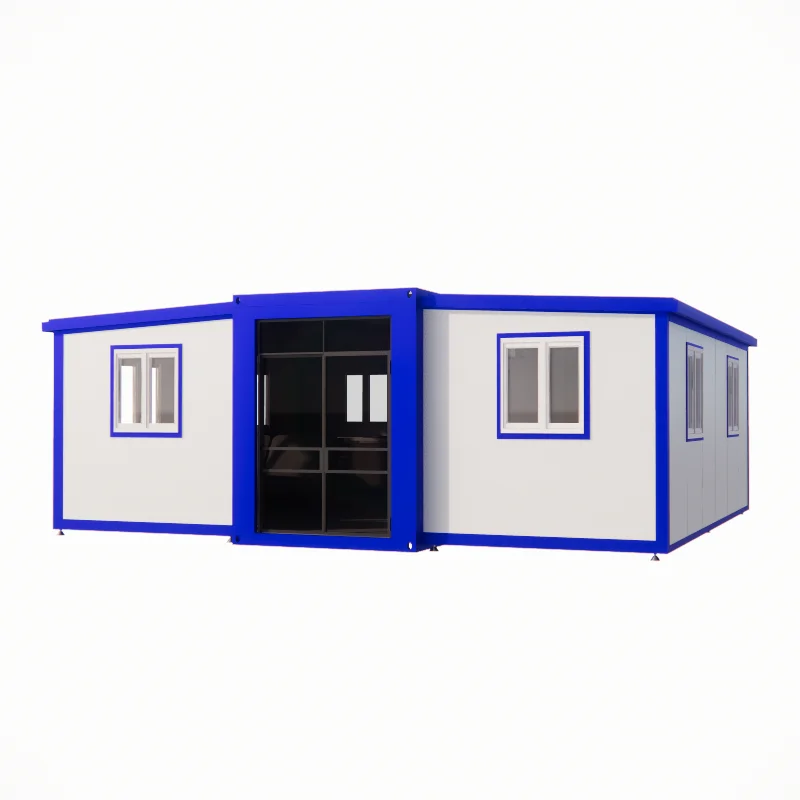 Mobile Foldable Double Winged Container House 40ft & 20ft Integrated Folding Expansion Home details