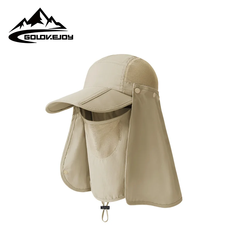 Removable quick hat Outdoor Sun Hat Unisex Sun Protection Cap with Removable  main image 4