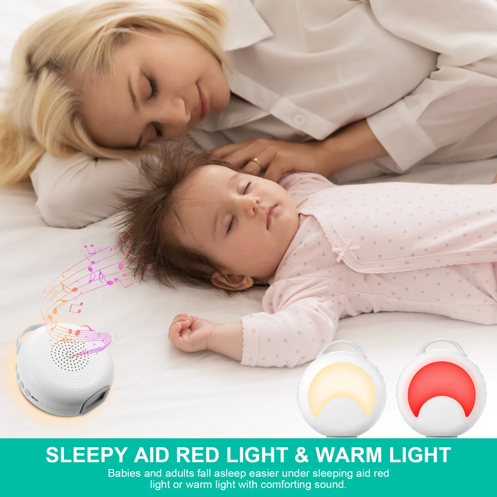 Portable White Noise Machine White Noise Night Light Portable Travel