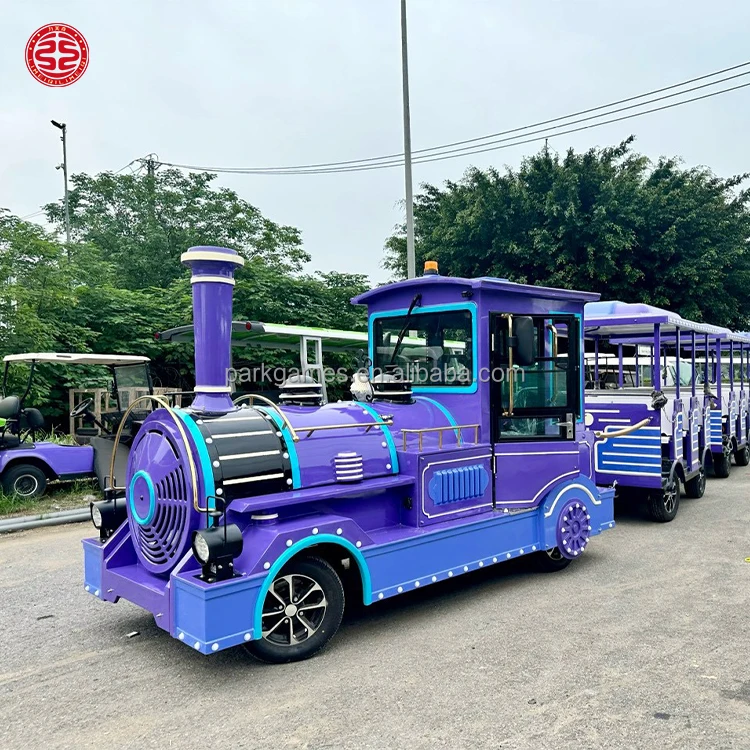 Trackless Train for Sale Amusement Park Train Ride Tourist Sightseeing Train for Theme Park Family Kids Entertainment Equipment