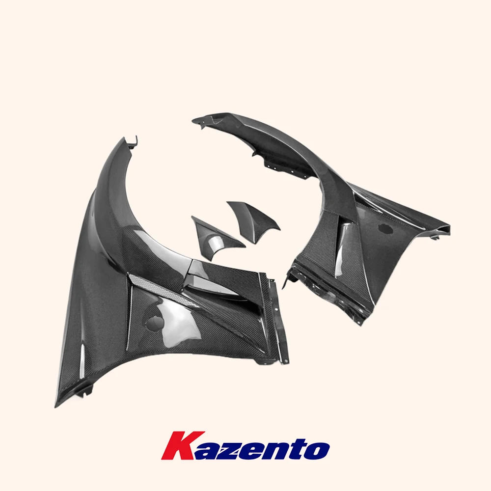 Nissan Carbon Fiber 09 Onwards 370Z Z34 Vrs Style Front Fender With Front Bumper Extension
