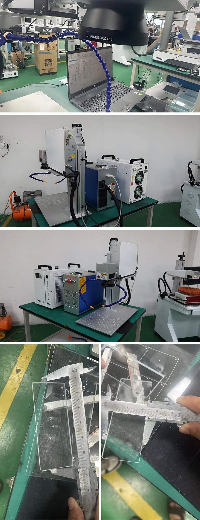 120W Fiber Laser Machine New for Glass Cutting Drilling Marking Sanding Engraving Paint Removing DXF 0-10mm Thick 0-150mm Dia