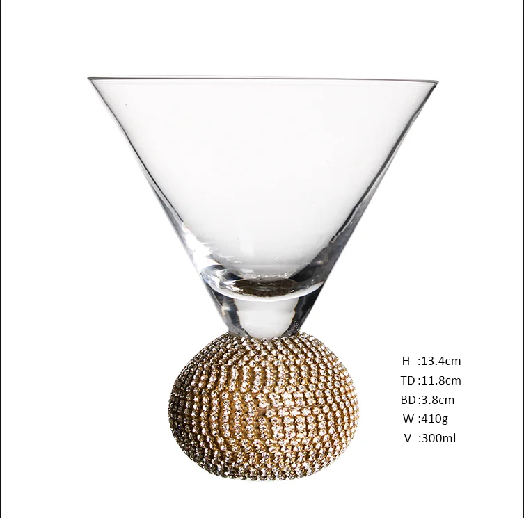 Sparkles Home Rhinestone Stemless Crystal-Filled Martini Glass - Set of 6, Size: One Size