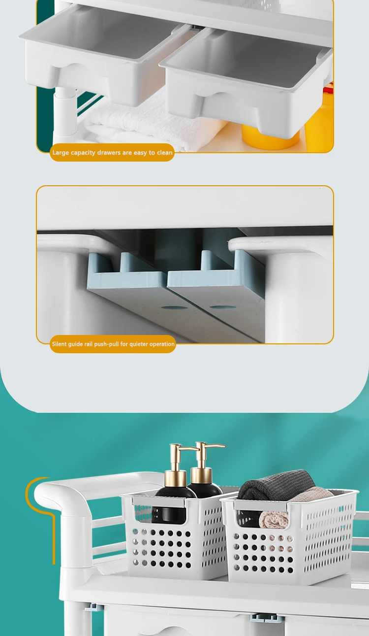 3 Tiers Pedicure Spa Nail Shop Beauty Salon Trolley Hairdressing Hair