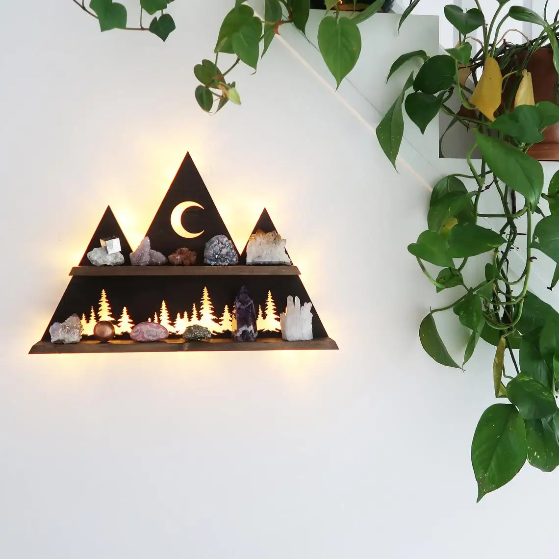 Деревянная треугольная полка горная дисплей с