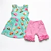 Camper Car Print Sleeveless Dress & Pink Ruffle Shorts