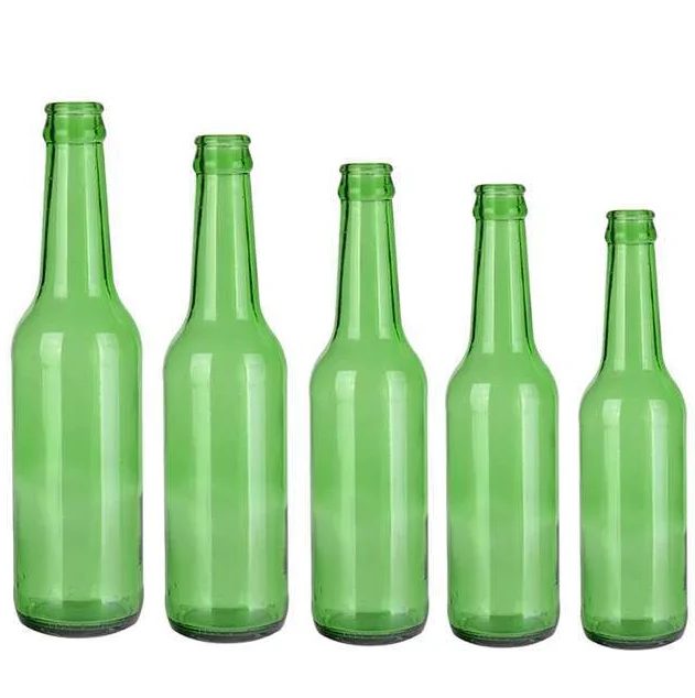 FDA certifié 330ml en verre vert bouteille de bière vide