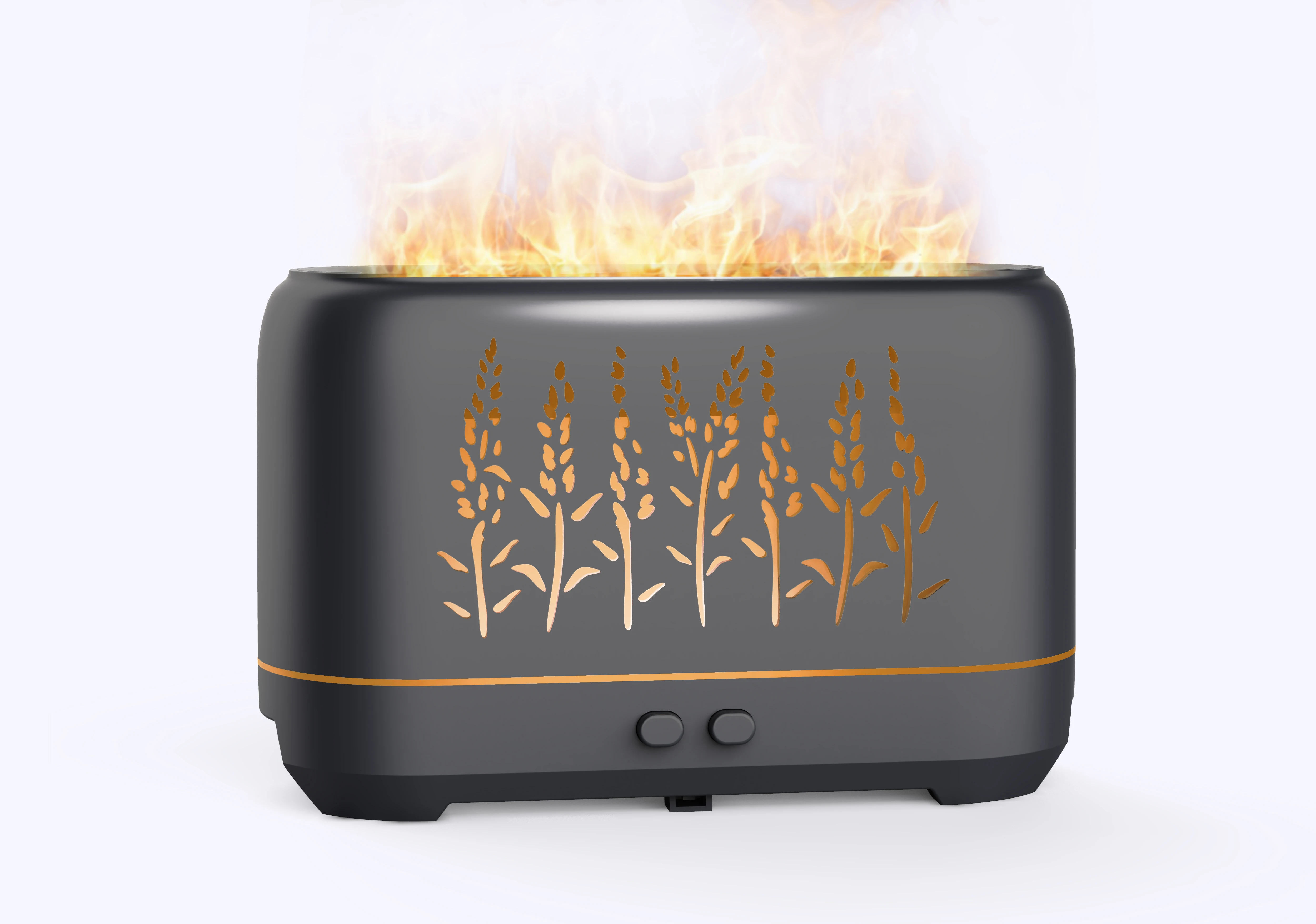 200ml 3D Flame Aromatherapy Essential Oil Diffuser Remote Control Cool Mist Ultrasonic Air Humidifier