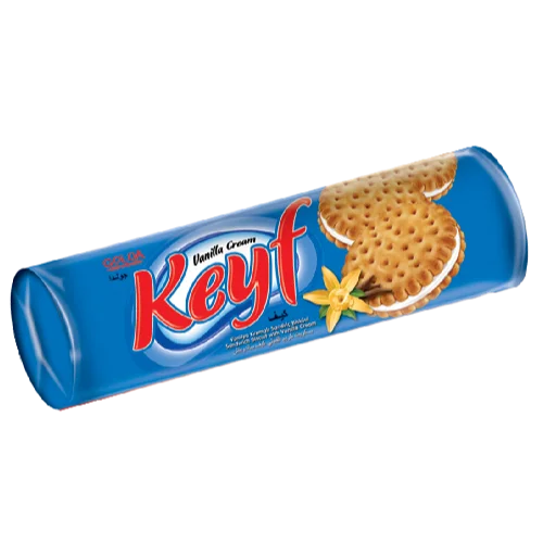 keyf sandwich biscuit with vanillin cream 24 x 140g
