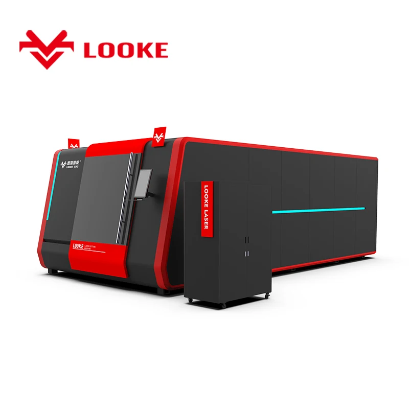 Heavy Duty Side Loading Metal Sheet Fiber Laser Cut Machine 6000w 3000x1500mm Enclosed Sheet Welding Structure 3015 4015 6015