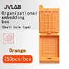 Orange 250pcs/box square hole