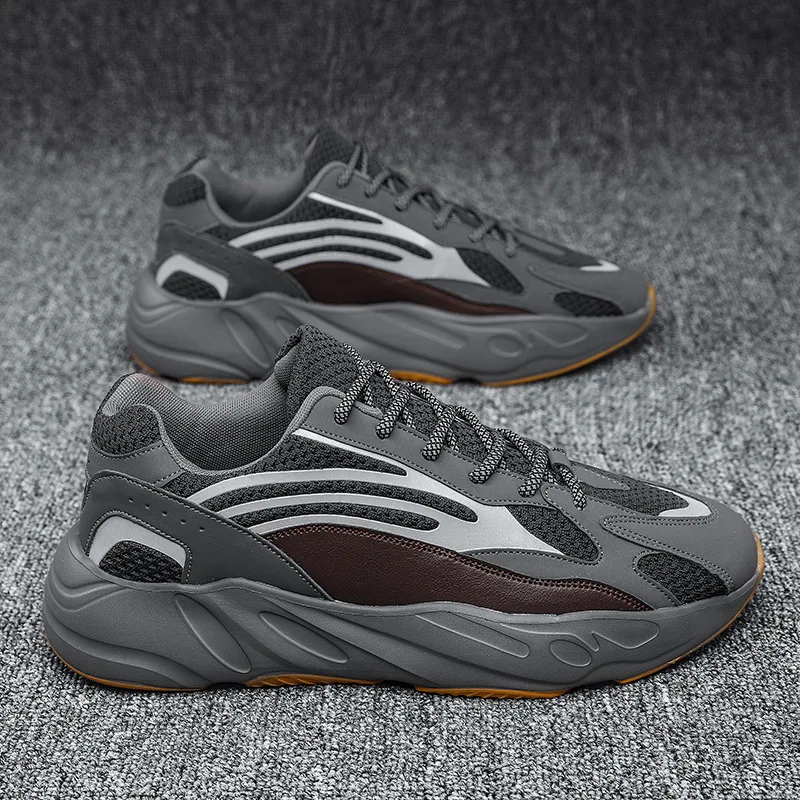 
 2021 модная трендовая Мужская обувь большого размера yeezy 700 повседневная обувь Мужская дышащая сетчатая спортивная обувь для бега  