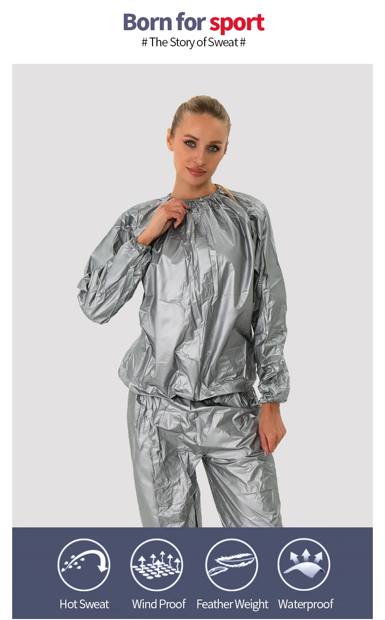 Hosuho Combinaison de sudation de fitness en PVC anti-déchirure pour homme et femme, Noir/blanc, TT-Grand Hosuho Combinaison de sudation de fitness en PVC anti-déchirure pour homme et femme, Noir/blanc, TT-Grand