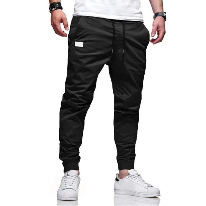 Men’s Cotton Jogger Pants – Streetwear Style with Drawstring Waist