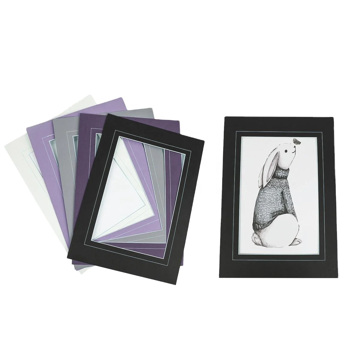 2024 Wholesale Passepartout Acid-Free Photo Frame Matboard High Quality in Different Sizes and Colors