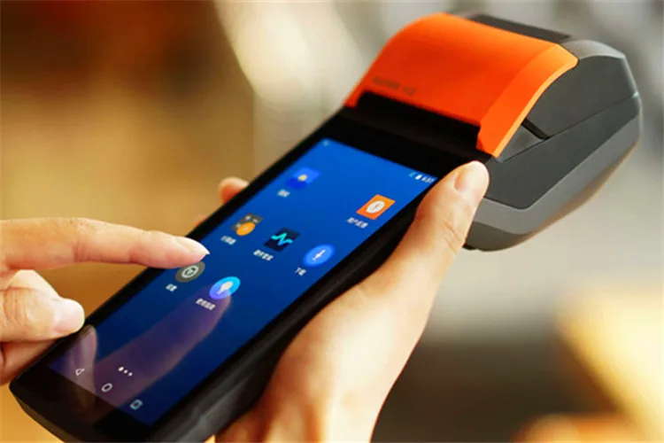 barcode pos system Android system POS terminal machine with barcode scanner and printer
