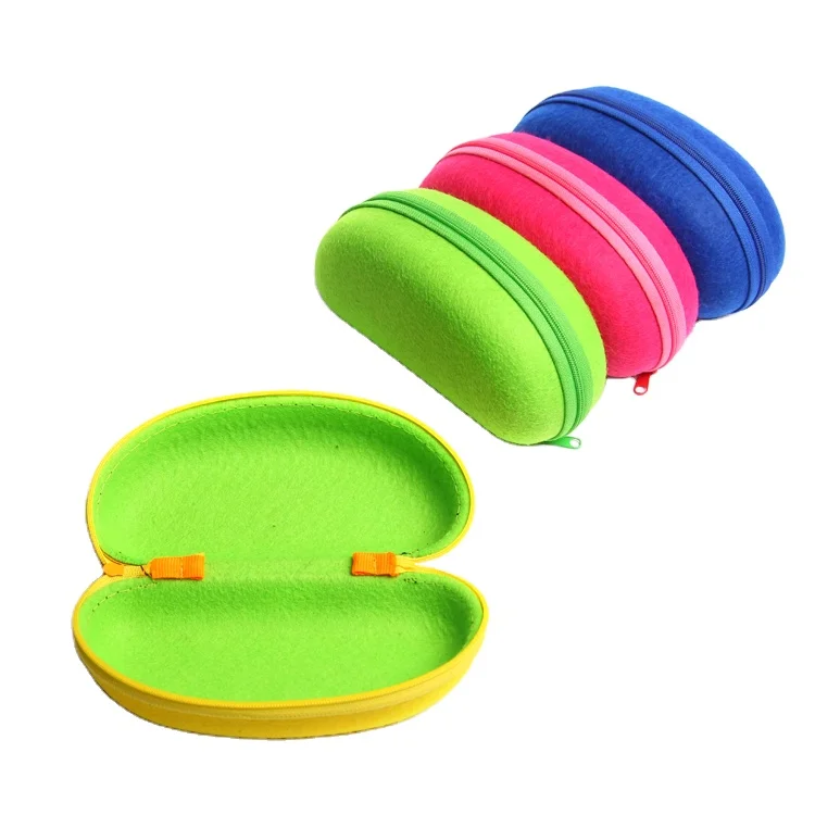 Portable Glasses Storage Box With Hard Shell And Zipper Closure Glasses