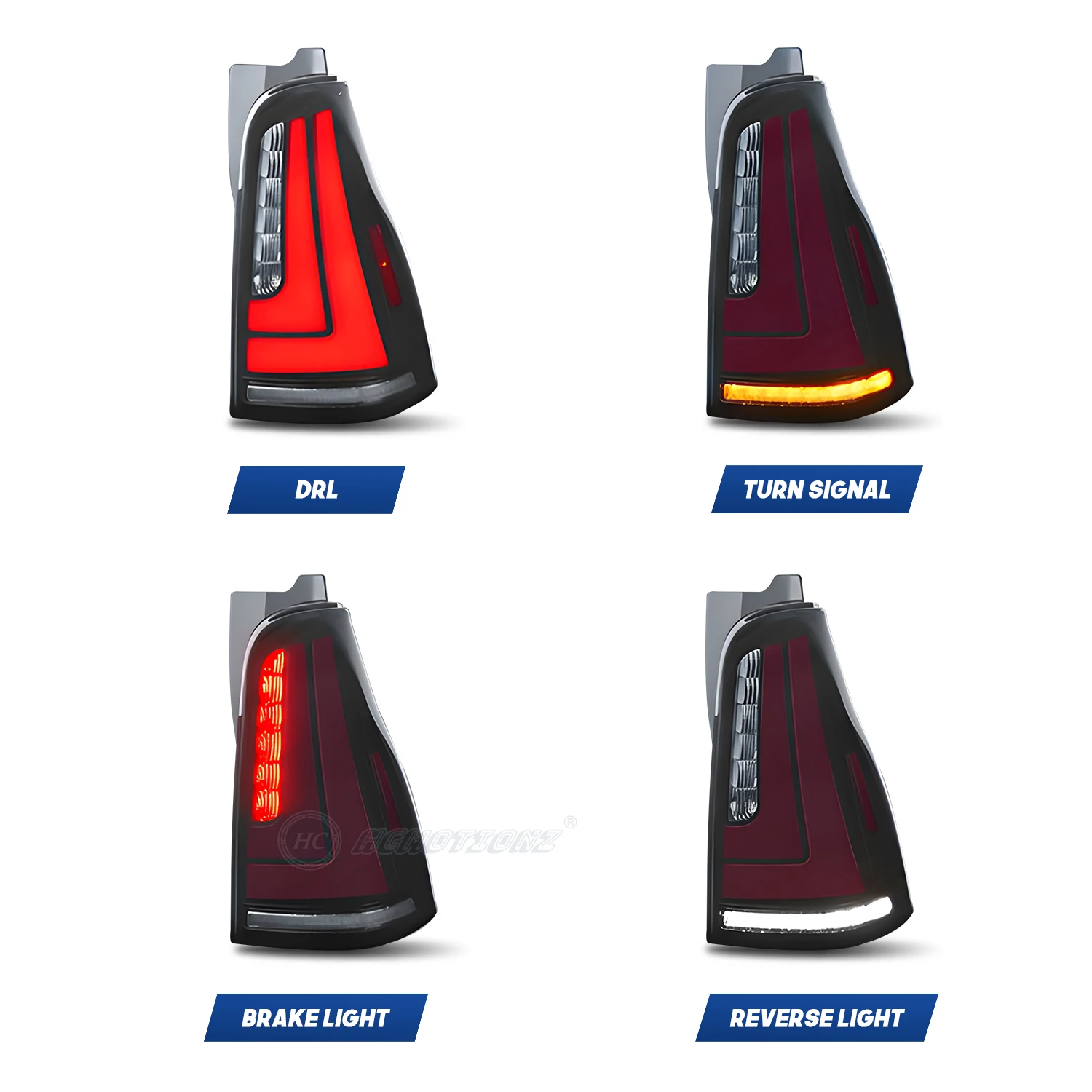 Pair Rear Brake Tail Lights For 2003-2005 Toyota 4Runner – Driver & Passenger Side (Halogen, Chrome Housing)