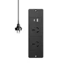 Noir-2 * prises CA + 1 * USB-A + 1 * USB-C-AU