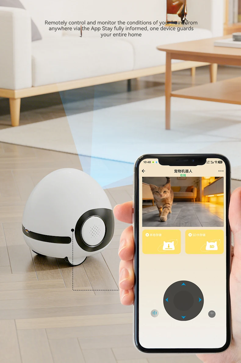Intelligent Laser Cat Teaser with Camera Wireless Remote Pet Companion & Home Security Monitor details