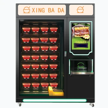 Machine With Coin And Bill Operated Pizza Popcorn Vending Machine Hot Food Automatic With Touch Screen