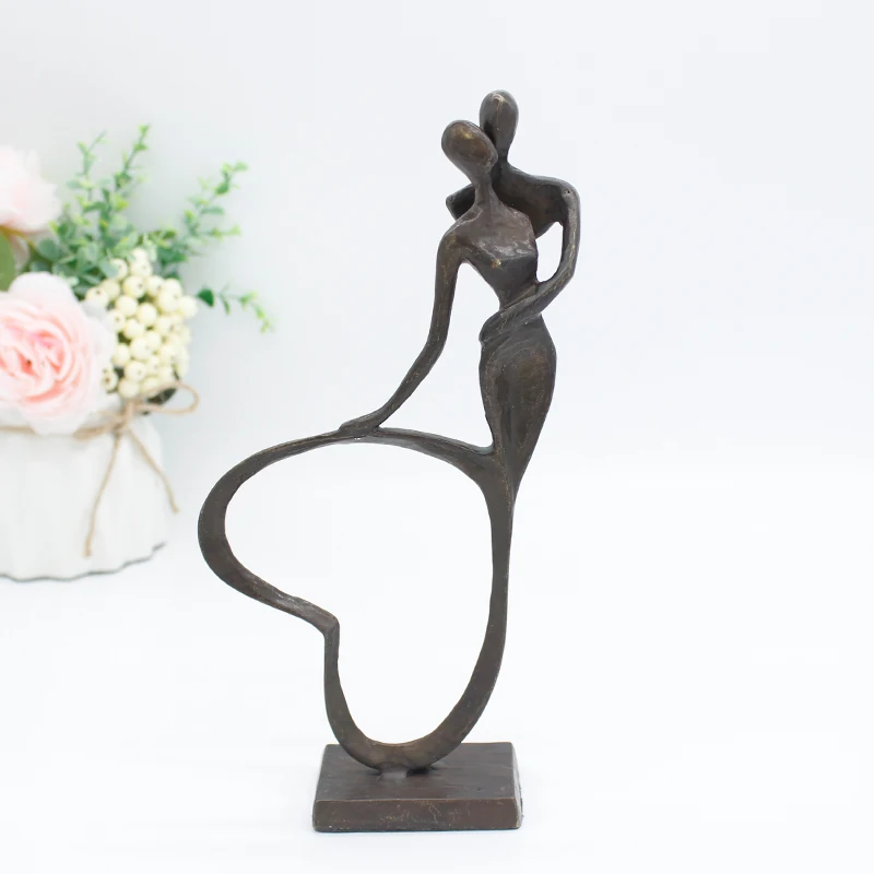 
 Лидер продаж в скандинавском стиле абстрактные чугунные металлические бронзовые скульптуры для мамы и ребенка для украшения дома  