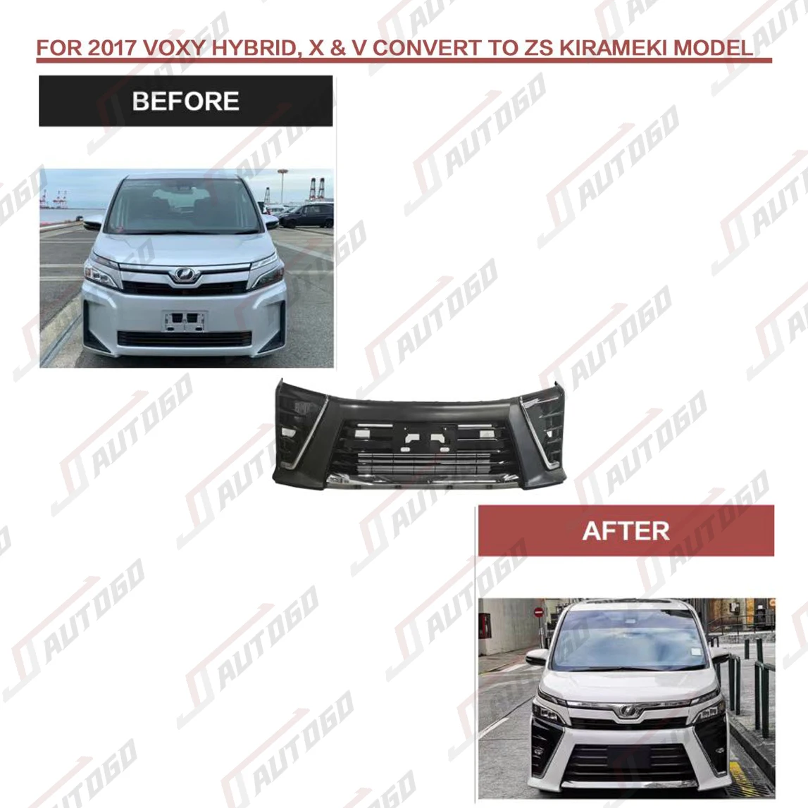 ZS Modelista Style Facelift Upgrade Body Kit for Toyota Voxy