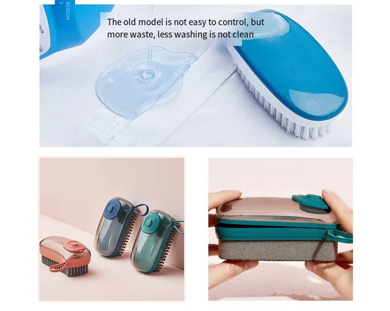 Liquid cleaning brush Laundry Multi-function replaceable head liquid washing clothes shoes scrub pot brush factory